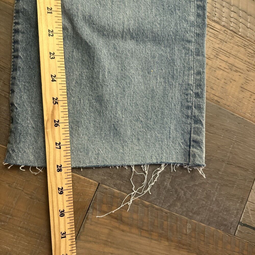 GAP Ankle Flare Jeans Wmn Sz12 31x28 Light Blue Distressed Raw Hem 90s Y2K - Picture 6 of 10